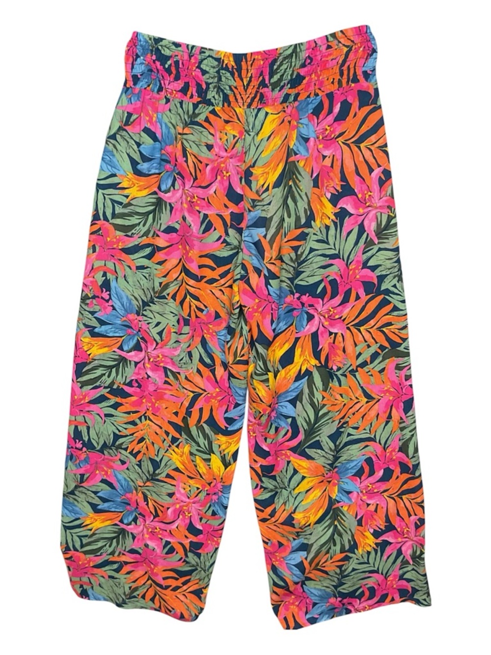 Shade & Shore Tropical Wide Leg Pants XS Split Leg Floral Beach - Picture 4 of 6